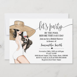 Invitación Antes de hacer Fiesta junto a la ducha nupcial