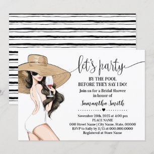 Invitación Antes de hacer Fiesta junto a la ducha nupcial