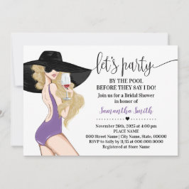 Invitación Antes de hacer Fiesta junto a la ducha nupcial