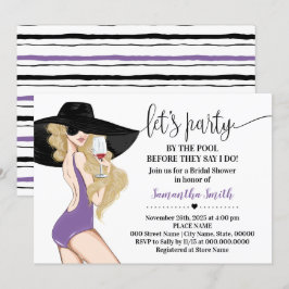 Invitación Antes de hacer Fiesta junto a la ducha nupcial
