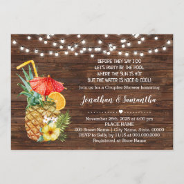 Invitación Antes de hacer fiesta junto al boda tropical de la
