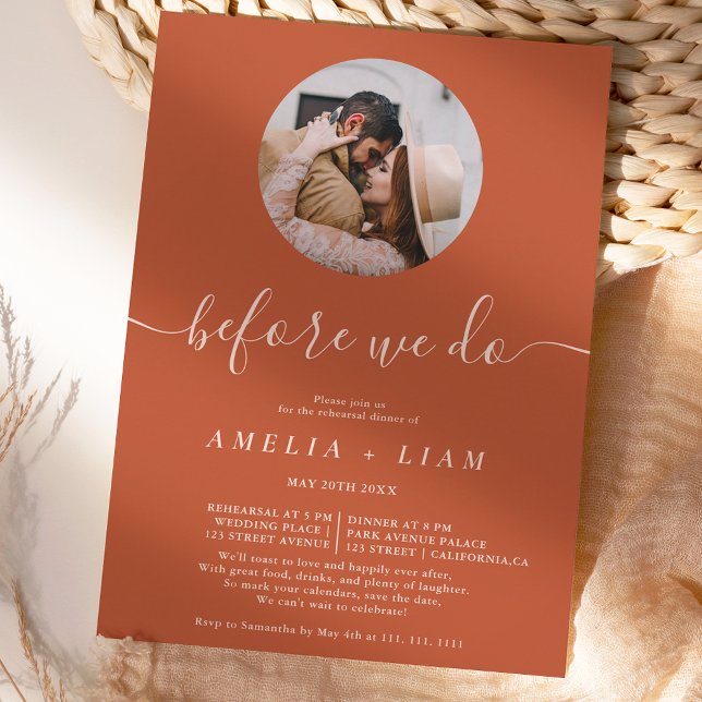 Invitación Antes de hacer foto cena de ensayo de terracota (Subido por el creador)