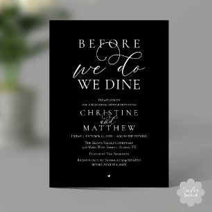 Invitación Antes de hacerlo, cenamos, Cena de Ensayo con Clas