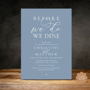 Invitación Antes de hacerlo, cenamos, Cena de ensayo elegante