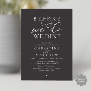 Invitación Antes de hacerlo, cenamos, Cena de ensayo elegante