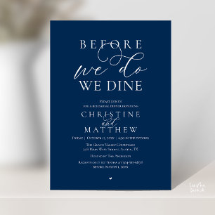 Invitación Antes de hacerlo, cenamos, Cena de ensayo elegante