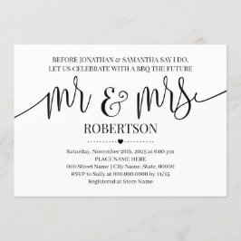 Invitación Antes de hacerlo, el Sr. y la Sra. Wedding ducha m