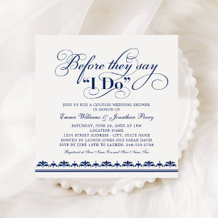 Invitación Antes de que digan que hago ducha de Bodas de la M