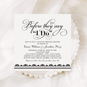 Invitación Antes de que digan que hago ducha de Bodas negros