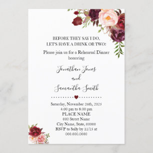 Invitación Antes de que digan que hago una cena de ensayo de