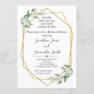 Invitación Antes de que digan que hago una cena de ensayo Ver