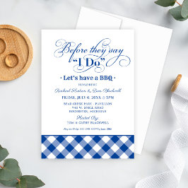 Invitación Antes de que Digan 'Sí, Lo Hago' BBQ Azul Real
