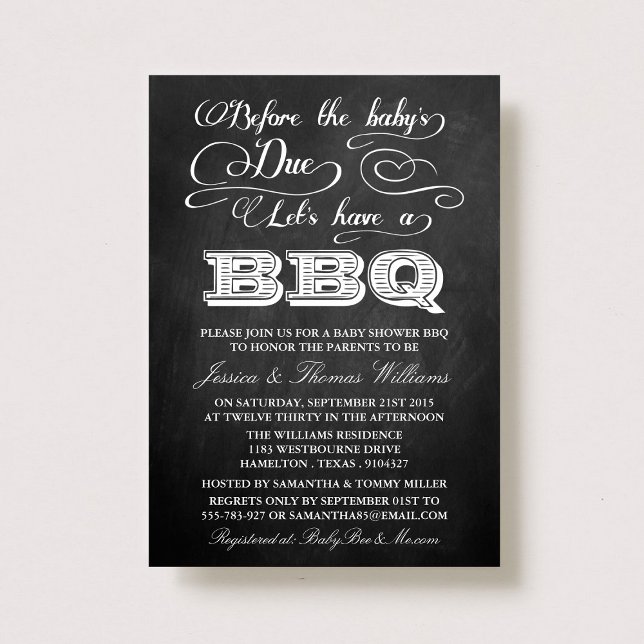 Invitación Antes de que el bebé esté listo, ¡hagamos una barb (Subido por el creador)
