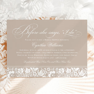 Invitación Antes De Que Ella Dice Que Hago Ducha De Novias Be