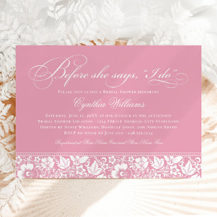 Invitación Antes De Que Ella Dice Que Yo Hago Ducha De Novias