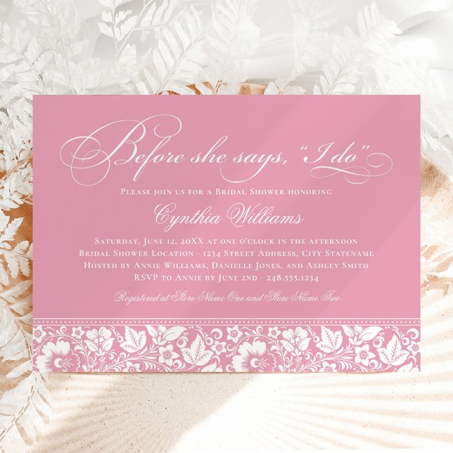 Invitación Antes De Que Ella Dice Que Yo Hago Ducha De Novias (Subido por el creador)