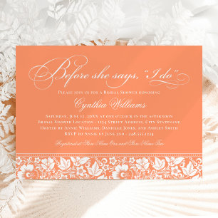 Invitación Antes de que ella diga que yo hago ducha de novia 
