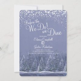Invitación Antes de que hagamos árboles de boda de invierno l