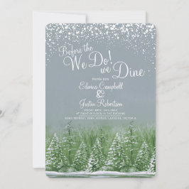 Invitación Antes de que hagamos árboles de boda de invierno v