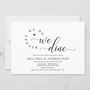 Invitación Antes De Que Lo Hagamos, Cena De Ensayos Bodas