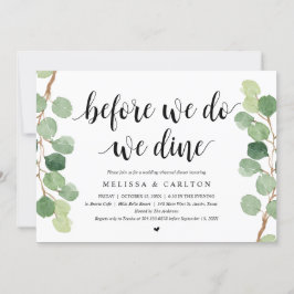 Invitación Antes De Que Lo Hagamos, Cena De Ensayos Bodas