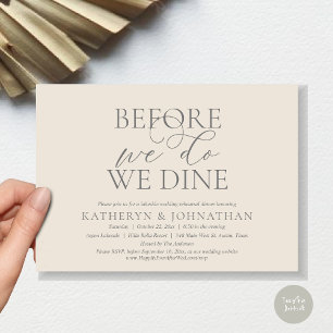 Invitación Antes De Que Lo Hagamos, Cena De Ensayos Bodas