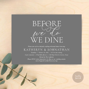 Invitación Antes De Que Lo Hagamos, Cena De Ensayos Bodas