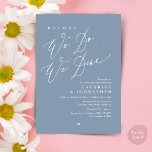 Invitación Antes de que lo hagamos, cenamos, Boda Cena de ens