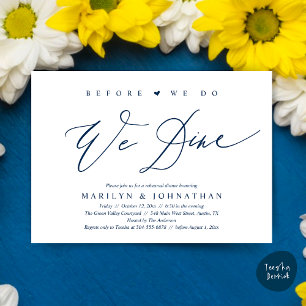 Invitación Antes de que lo hagamos, cenamos, Boda Cena de ens
