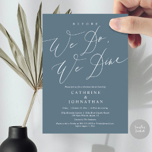 Invitación Antes de que lo hagamos, cenamos, Boda Cena de ens