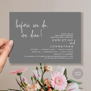Invitación Antes De Que Lo Hagamos, Comemos, Cena De Ensayos,