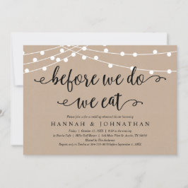 Invitación Antes De Que Lo Hagamos, Comemos Una Cena Rústica
