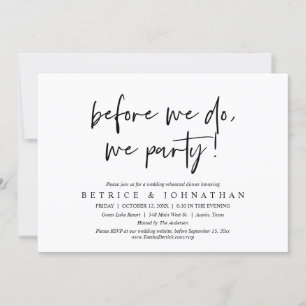 Invitación Antes De Que Lo Hagamos, Nosotros, Fiestas, Bodas 