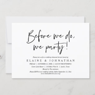 Invitación Antes De Que Lo Hagamos, Nosotros, Fiestas, Bodas