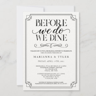 Invitación Antes De Que Vayamos A Cenar A Los Bodas