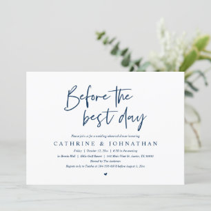 Invitación Antes Del Mejor Día, Boda Ensayaba La Cena Invi