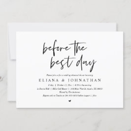 Invitación Antes del mejor día, Boda Ensayo Cena