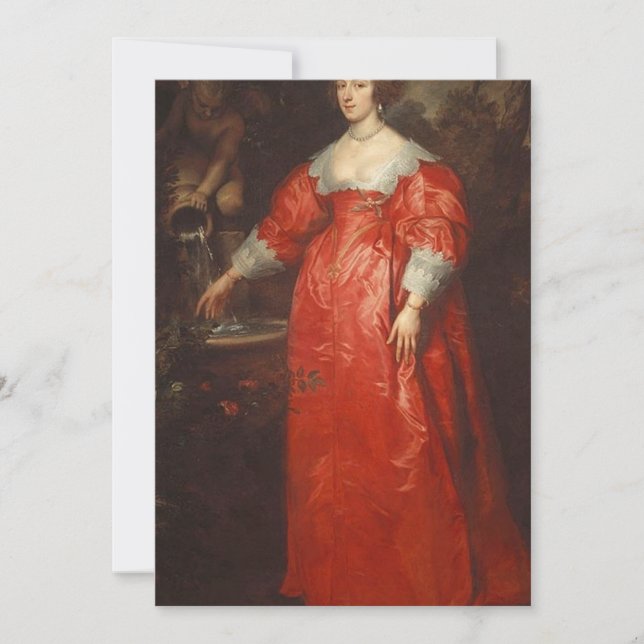 Invitación Anthony van Dyck - Retrato de una mujer desconocid (Anverso)