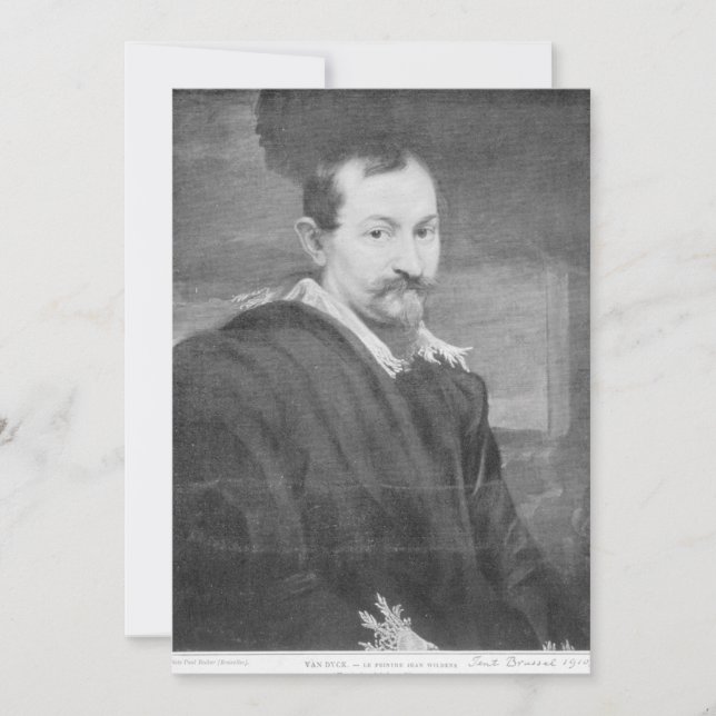 Invitación Anthony van Dyck - Retrato perdido de Jan Wildens (Anverso)