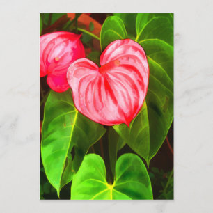 Invitación Anthurium tropical