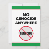 Anti-Genocidio No al Genocidio en Ningún Lugar Alz