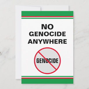 Invitación Anti-Genocidio No al Genocidio en Ningún Lugar Alz