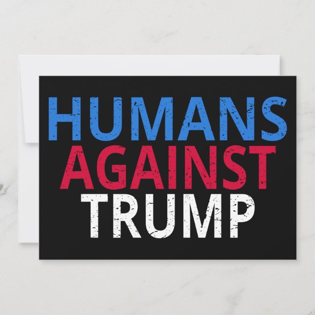 Invitación Anti-Trump - Humanos contra Trump (Anverso)