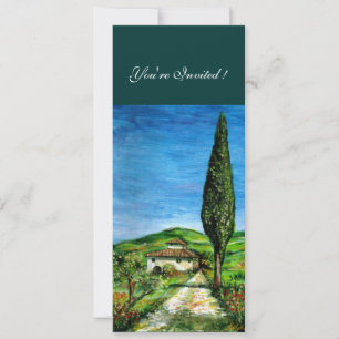 Invitación ANTIGUA CASA DE GRANJA EN CHIANTI, azul verde rojo