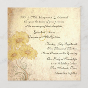 Invitación antigua de la boda de la reproducción