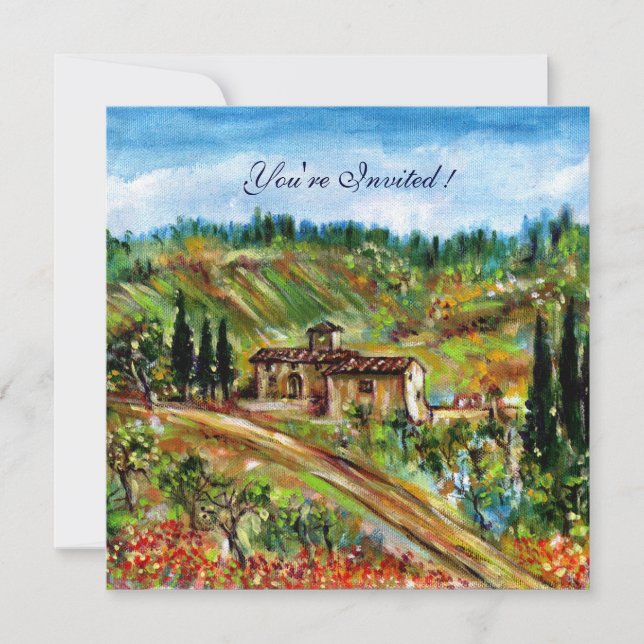 Invitación ANTIGUA GRANJA EN UN PAISAJE VERDE DE TOSCANA Rúst (Anverso)