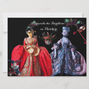 INVITACIÓN ANTIGUA ITALIANA BOMBA FIESTA DE CÓSTUME MASQUERAD
