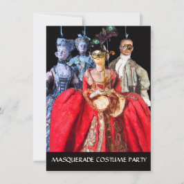 INVITACIÓN ANTIGUA ITALIANA BOMBA FIESTA DE CÓSTUME MASQUERAD