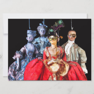 INVITACIÓN ANTIGUA ITALIANA BOMBA FIESTA DE CÓSTUME MASQUERAD