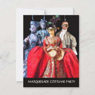 INVITACIÓN ANTIGUA ITALIANA BOMBA FIESTA DE CÓSTUME MASQUERAD